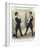 Vaudeville Sports Brand Cigar Box Label-Lantern Press-Framed Art Print