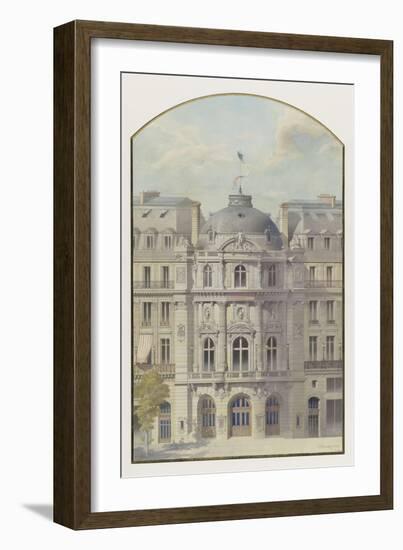 Vaudeville Theatre (Paris): Elevation of the Rotunda-Auguste-Joseph Magne-Framed Giclee Print