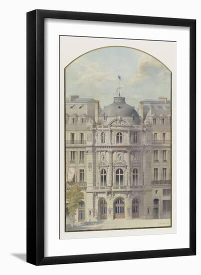 Vaudeville Theatre (Paris): Elevation of the Rotunda-Auguste-Joseph Magne-Framed Giclee Print