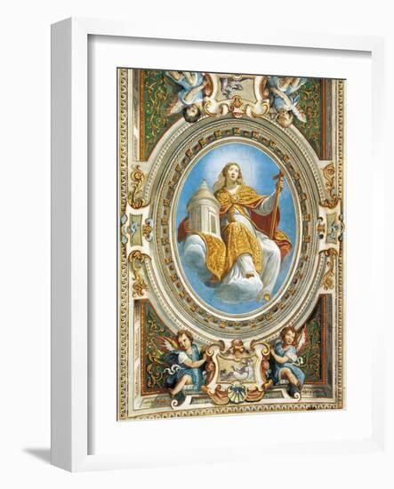 Vault Fresco, Poccetti Gallery, Pitti Palace, Florence, Italy-null-Framed Giclee Print