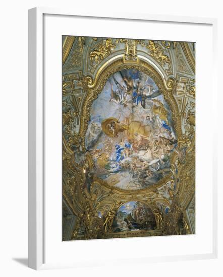 Vault of Gilded Gallery, Palazzo Carrega-Cataldi, Genoa, Italy, 16th-18th Centuries-null-Framed Giclee Print