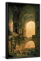 Vaulted Arches Ruin-Hubert Robert-Framed Art Print