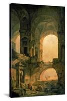 Vaulted Arches Ruin-Hubert Robert-Stretched Canvas