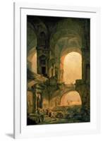 Vaulted Arches Ruin-Hubert Robert-Framed Art Print