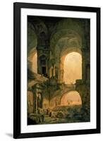 Vaulted Arches Ruin-Hubert Robert-Framed Art Print