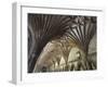 Vaulted Ceiling in the Cloister, Canterbury Cathedral, Canterbury, Kent-Ethel Davies-Framed Photographic Print