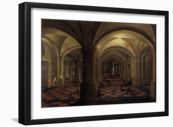 Vaulted Interior with Figures-Pieter The Elder Neeffs-Framed Giclee Print