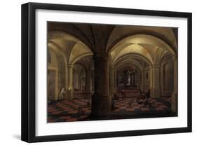 Vaulted Interior with Figures-Pieter The Elder Neeffs-Framed Giclee Print