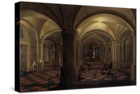 Vaulted Interior with Figures-Pieter The Elder Neeffs-Stretched Canvas