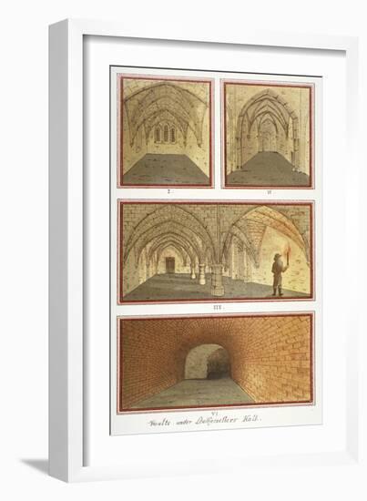 Vaults Beneath Leathersellers' Hall, Little St Helen's, City of London, 1799-null-Framed Giclee Print