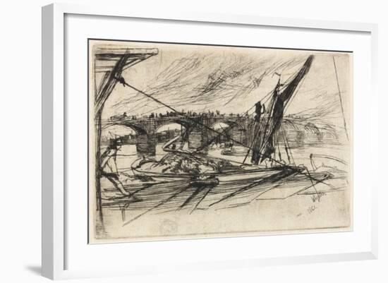 Vauxhall Bridge, 1861-James Abbott McNeill Whistler-Framed Giclee Print