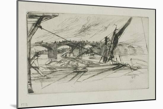 Vauxhall Bridge, 1861-James Abbott McNeill Whistler-Mounted Giclee Print