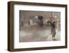 Vauxhall Bridge in Fog-Yoshio Markino-Framed Photographic Print