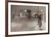 Vauxhall Bridge in Fog-Yoshio Markino-Framed Photographic Print