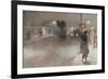 Vauxhall Bridge in Fog-Yoshio Markino-Framed Photographic Print