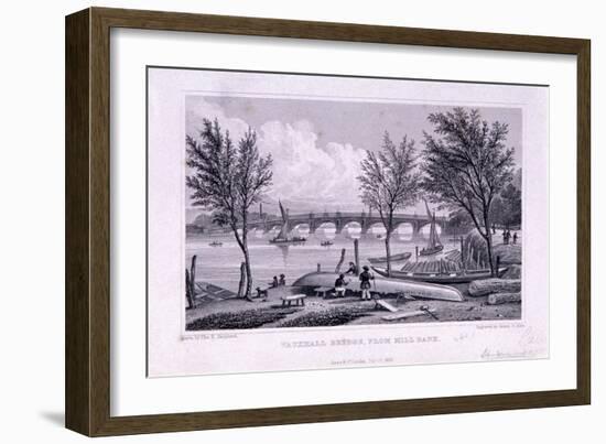 Vauxhall Bridge, Lambeth, London, 1829-James B Allen-Framed Giclee Print