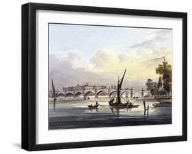 Vauxhall Bridge, Lambeth, London, C1850-null-Framed Giclee Print