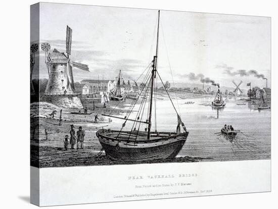 Vauxhall Bridge, London, 1829-FV Martens-Stretched Canvas