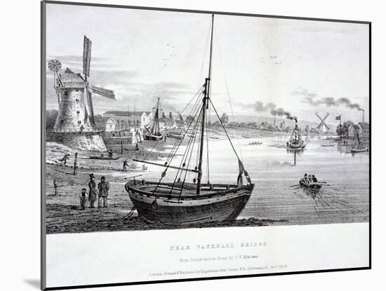 Vauxhall Bridge, London, 1829-FV Martens-Mounted Giclee Print