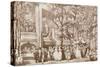 Vauxhall Gardens by-Thomas Rowlandson-Stretched Canvas