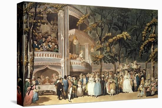 Vauxhall Gardens from Ackermann's Microcosm of London, 1809-Thomas Rowlandson-Stretched Canvas