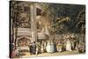 Vauxhall Gardens from Ackermann's Microcosm of London, 1809-Thomas Rowlandson-Stretched Canvas