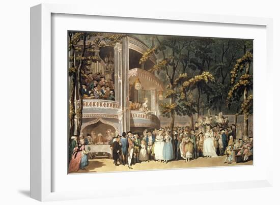 Vauxhall Gardens from Ackermann's Microcosm of London, 1809-Thomas Rowlandson-Framed Giclee Print