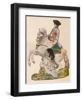 'Vauxhall Porcelain figure, probably representing Ferdinand, Duke of Brunswick', c1755-60-Unknown-Framed Giclee Print