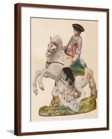 'Vauxhall Porcelain figure, probably representing Ferdinand, Duke of Brunswick', c1755-60-Unknown-Framed Giclee Print