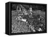 Ve Day Revelers Outside Buckingham Palace-null-Framed Stretched Canvas