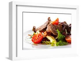 Veal and Mushrooms Salad with Mixed Salad Leaves and Cherry Tomato-svry-Framed Photographic Print