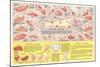 Veal Cuts Chart-null-Mounted Art Print