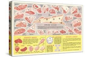 Veal Cuts Chart-null-Stretched Canvas