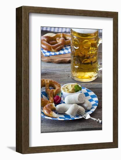 Veal Sausage and Pretzels-Thomas Klee-Framed Photographic Print