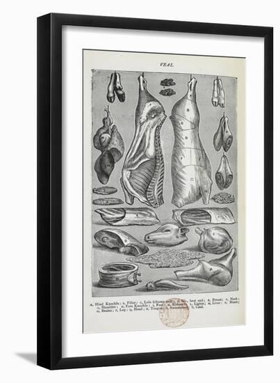 Veal. Various Cuts and Joints Of Veal-Isabella Beeton-Framed Giclee Print