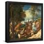 Vecellio di Gregorio Tiziano / 'Bacchanal on Andros', 1523-1526, Italian School, Oil on canvas, ...-TITIAN-Framed Poster