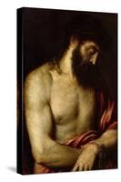 Vecellio di Gregorio Tiziano / 'Ecce Homo', 1547, Italian School, Oil on slate, 69 cm x 56 cm, P...-TITIAN-Stretched Canvas