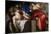 Vecellio di Gregorio Tiziano / 'The Burial of Christ', 1559, Italian School, Oil on canvas, 136 ...-TITIAN-Mounted Poster