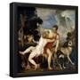 Vecellio di Gregorio Tiziano / 'Venus and Adonis', 1554, Italian School, Oil on canvas, 186 cm x...-TITIAN-Framed Poster