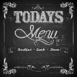 Menu Written on Chalkboard-vectomart-Art Print