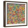 Vector Abstract Background. Triangles White-Ikatod-Framed Art Print