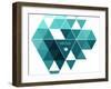 Vector Abstract Geometric Banner with Triangle-Click Bestsellers-Framed Art Print