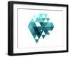 Vector Abstract Geometric Banner with Triangle-Click Bestsellers-Framed Art Print