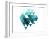 Vector Abstract Geometric Banner with Triangle-Click Bestsellers-Framed Art Print