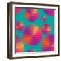 Vector Abstract Seamless Pattern with Mosaic Circles.-Olha Kostiuk-Framed Art Print