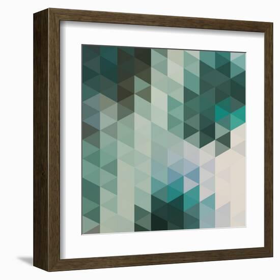 Vector Abstract Triangles Background-Maksim Krasnov-Framed Art Print