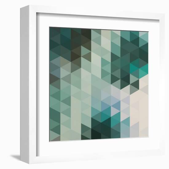 Vector Abstract Triangles Background-Maksim Krasnov-Framed Art Print