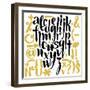 Vector Alphabet. Hand Drawn Letters. Letters of the Alphabet Written with a Brush.-veraholera-Framed Premium Giclee Print