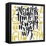 Vector Alphabet. Hand Drawn Letters. Letters of the Alphabet Written with a Brush.-veraholera-Framed Stretched Canvas