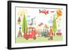 Vector Amazing Illustration in Cartoonish Style.-MarushaBelle-Framed Art Print